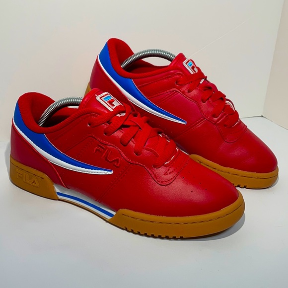 Fila Classic Red/Blue/White Retro Style Sneaker Men’s 6 Womens 8 - Picture 2 of 10